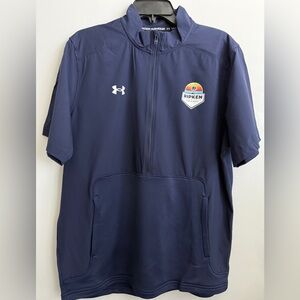 Under Armour Motivate L Navy Short Sleeve Baseball Pullover Ripken Myrtle Beach